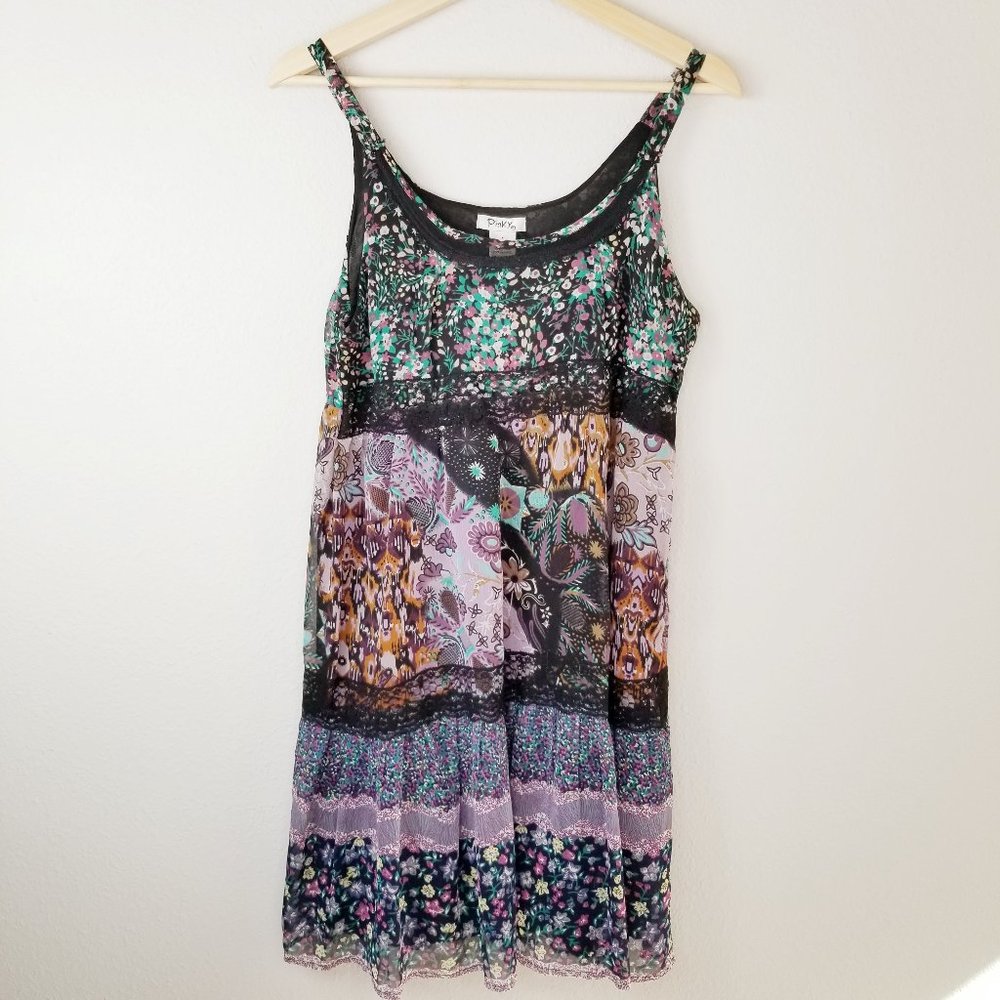 Pinky Floral Lace Dress